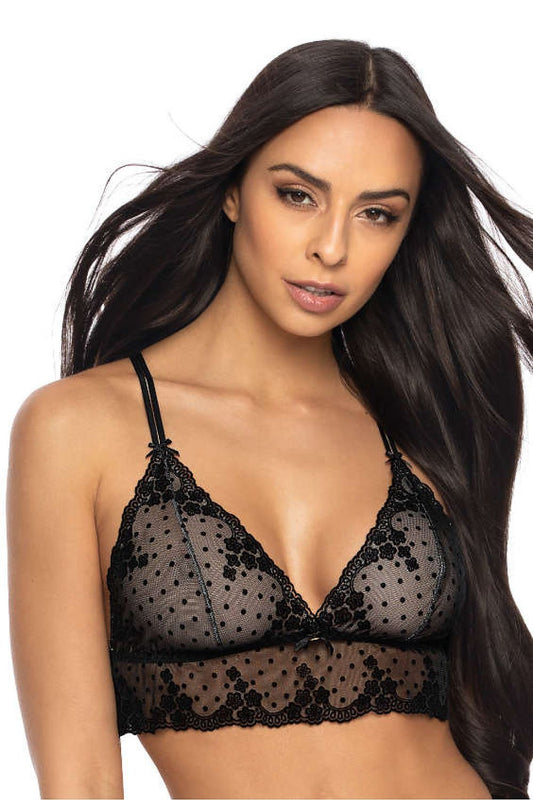 Luxurious Tiggy Soft Cup Bra in adjustable triangle design by Mat, showcasing sensual soft cups with a wider band for a charming fit.