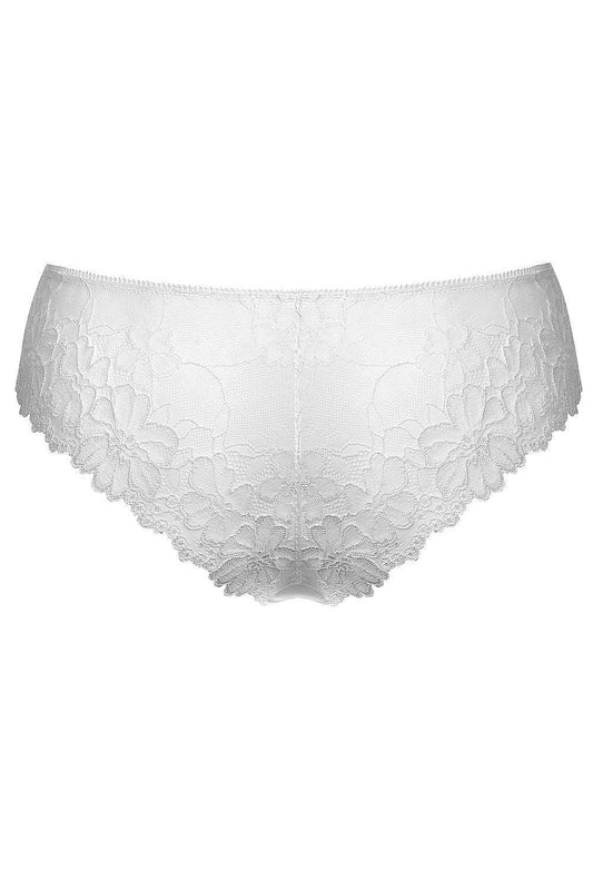 Close-up view of Mat's Luxe Lace and Cotton Women's Panties, showcasing intricate lace detailing and a delicate bow, perfect for a luxurious feel.