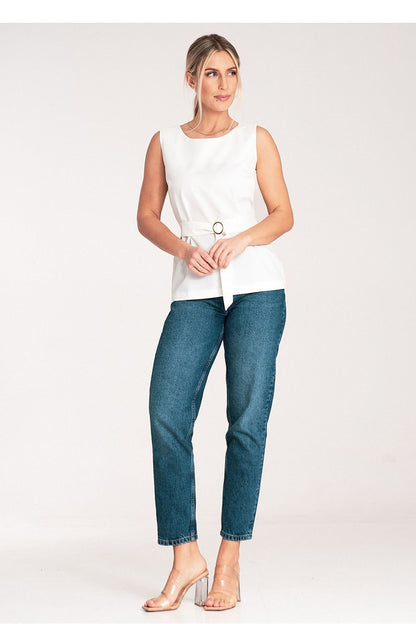 Elegant Figl blouse displayed in multiple sizes, emphasizing the luxury craftsmanship and versatility for modern women.