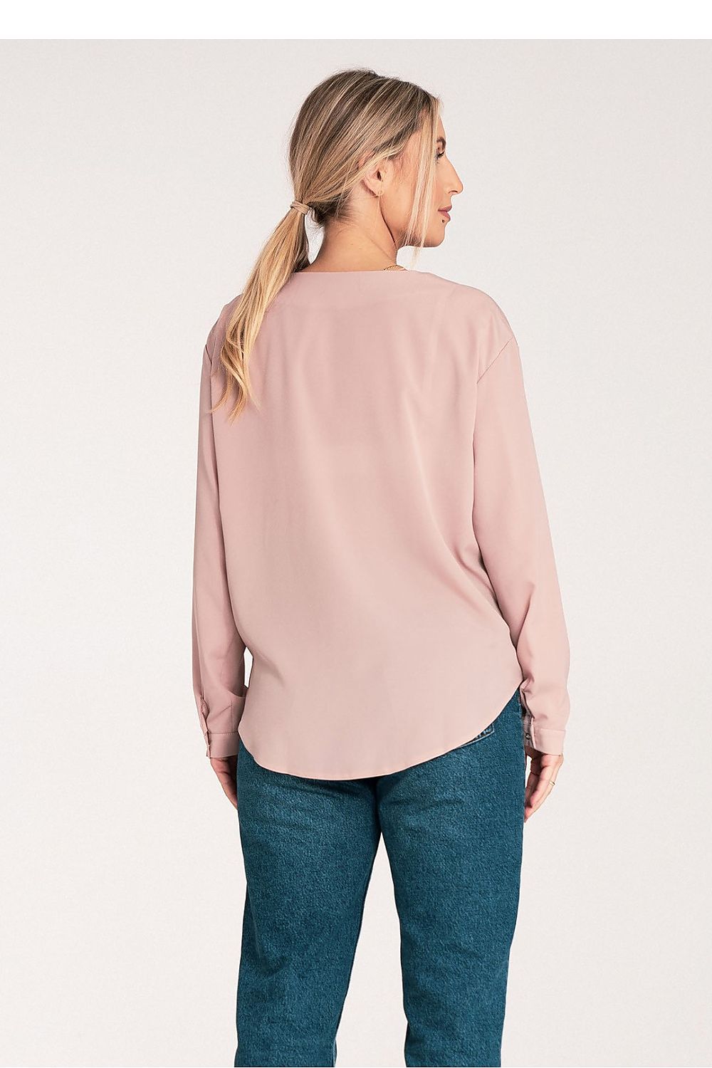 Figl luxury long sleeve shirt featuring a cheeky neckline and cuff fastening, perfect for upscale fashion.