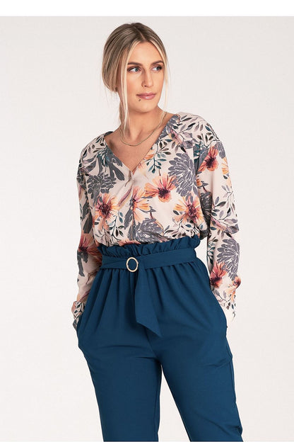 Figl Long Sleeve Shirt featuring a cheeky neckline and cuff fastened design, perfect for a stylish look.