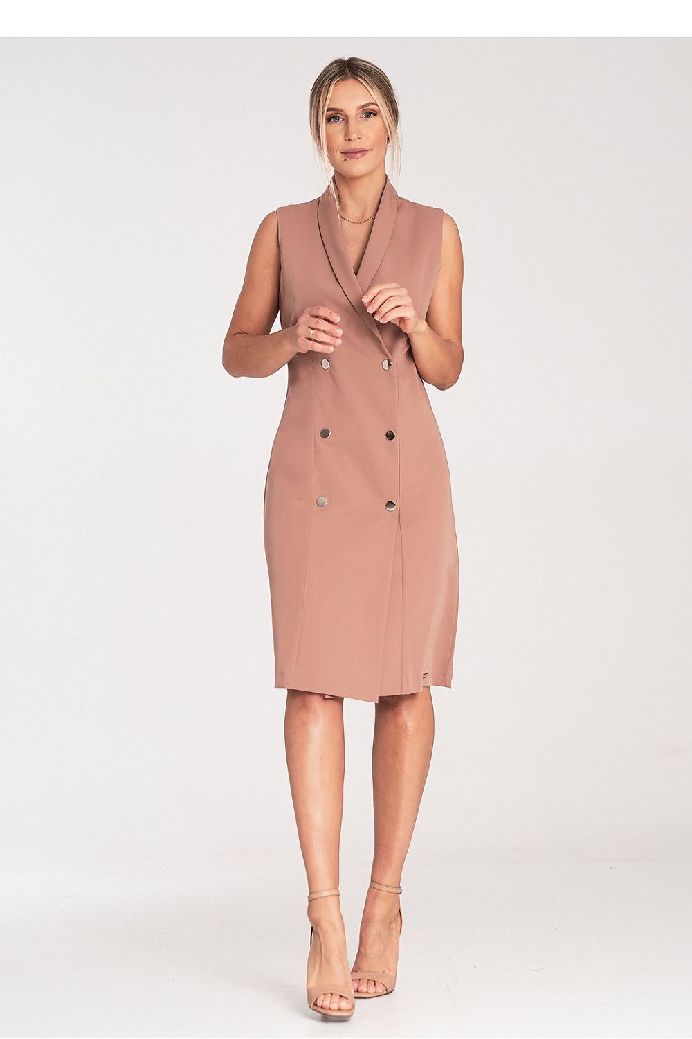 Stylish Figl midi dress with narrow lapels and an envelope neckline, ideal for a luxurious and elegant wardrobe.