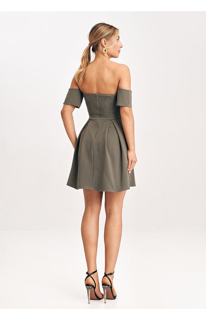 Elegant Figl mini dress with open back, showcasing high-quality fabric, ideal for luxurious occasions.