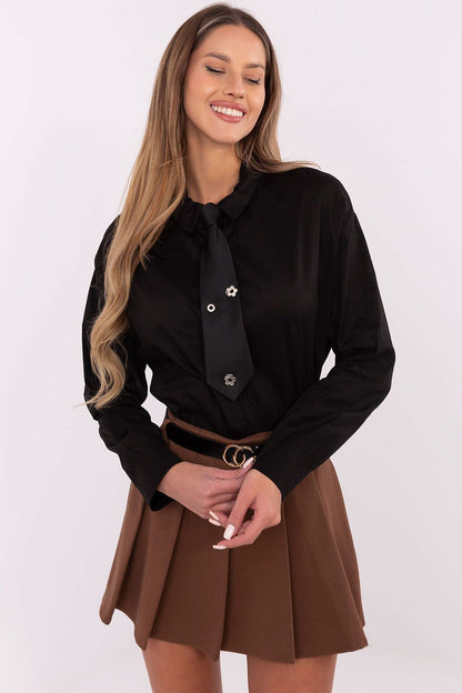 Luxurious cotton blend shirt with a stylish button closure, designed by Italy Moda for a timeless look.