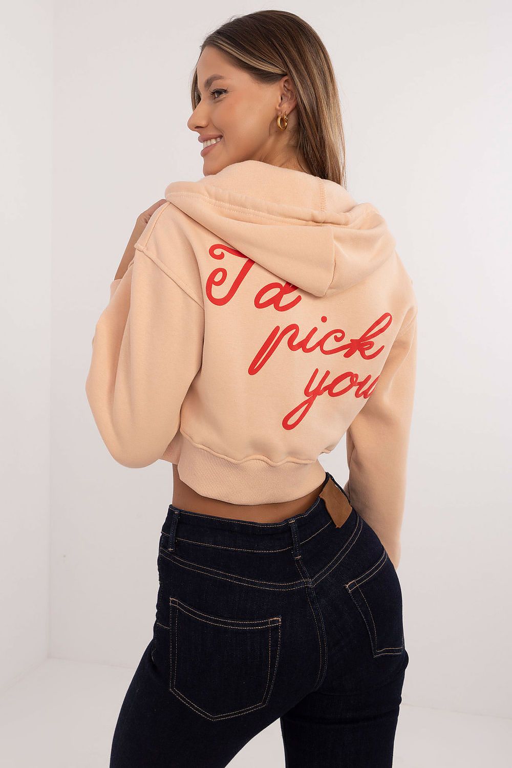 Factory Price women's casual zip-up sweatshirt, showcasing contemporary prints and a flattering fit, perfect for all-day wear.