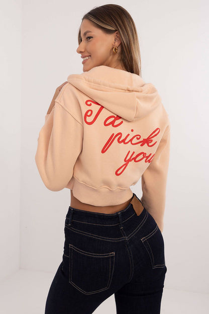 Factory Price women's casual zip-up sweatshirt, showcasing contemporary prints and a flattering fit, perfect for all-day wear.