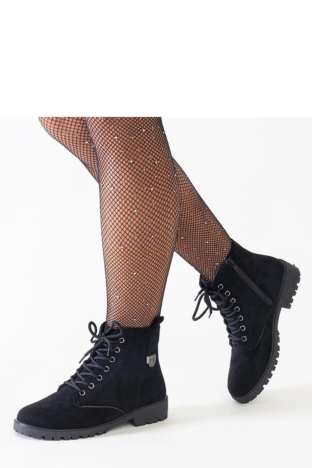 Solea Black Eco-Suede Platform Work Boots featuring an elegant high ankle design, insulated for comfort, perfect for winter, showcasing stylish and practical footwear options from Solea.