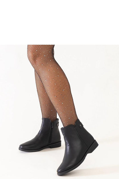 Solea Black Eco-Leather Ankle Boots on display, perfect for autumn and winter fashion, combining style and comfort.