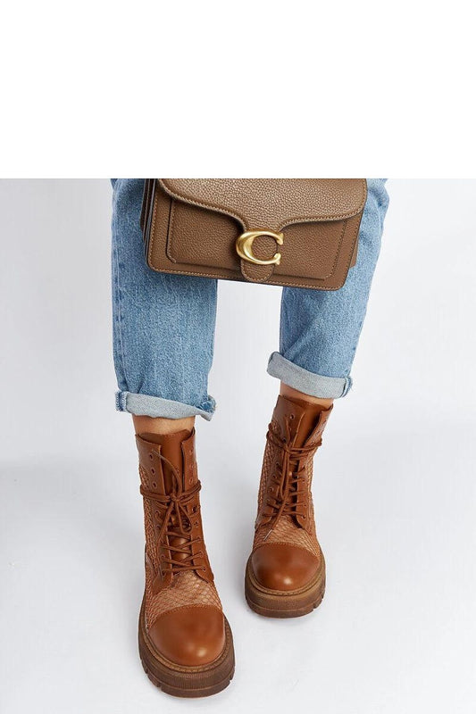 Elegant Solea Brown Translucent Waldeck Trappers crafted from eco leather, perfect for winter fashion and warmth.