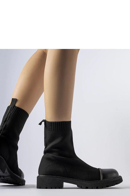 Solea stylish beige sock boots with comfortable round toe and Vail zircons, designed for those who appreciate luxury and versatility in footwear.