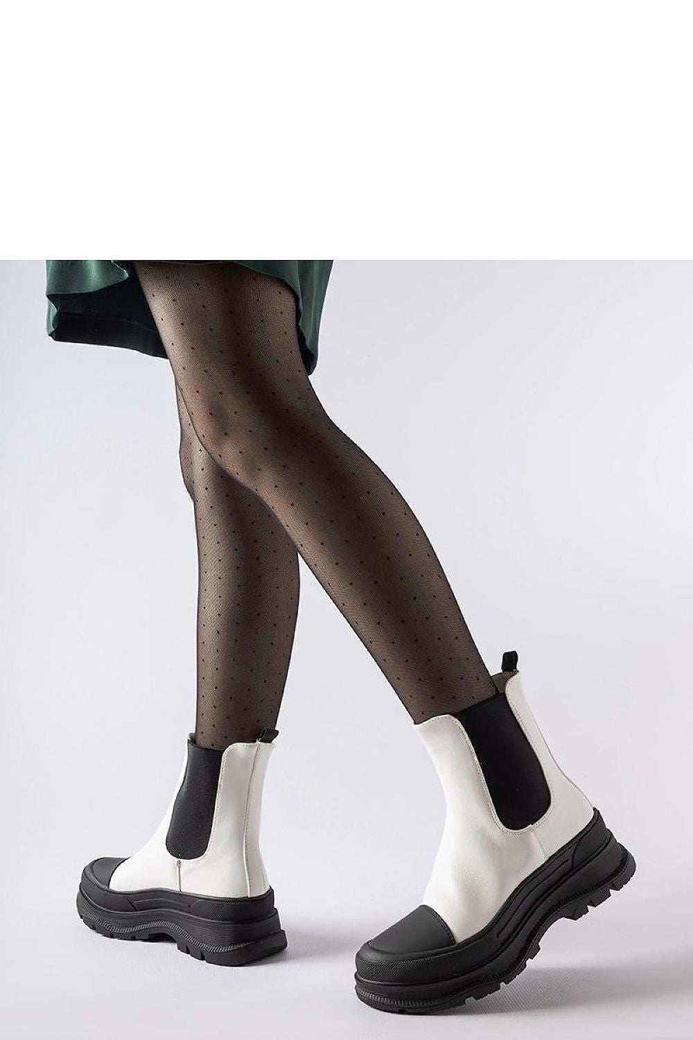 Solea white ankle boots in EU sizes 36-41, featuring sporty rubber sole and eco leather, perfect for stylish and comfortable everyday wear.