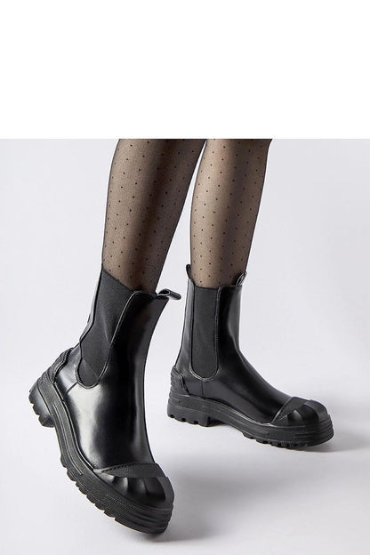 Luxurious Albanese Black Insulated Ankle Boots made of eco leather, offering elegance and comfort for autumn and winter. Ideal for versatile styling, featuring a flat sole and insulated insole for ultimate warmth.