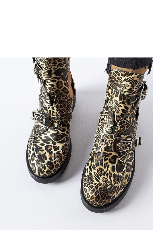 Elegant Sperone leopard print ankle boots for women by Solea featuring a stiletto heel, crafted in eco leather, perfect for stylish comfort.