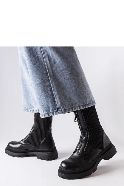 Chic Solea Napolitani black sock boots, ideal for women, showcasing luxurious design with a practical zip closure and 4 cm heel for fashionable versatility.