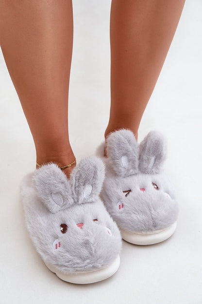 Luxurious women's furry bunny slippers by Step in Style, showcasing a cozy and charming design perfect for cold days.