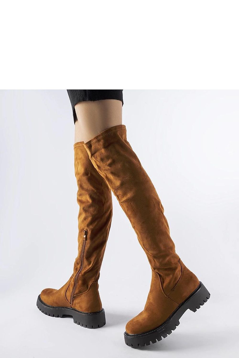 Luxury Kossuth thigh-high boots in rich brown eco leather from Solea, designed for comfort and durability, ideal for cool weather.
