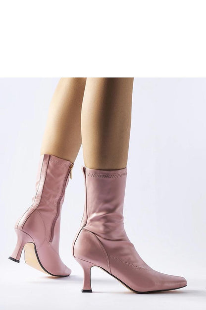 Stylish Solea Pink Luisella eco leather ankle boots, showcasing a fashionable silhouette and comfortable fit for women.