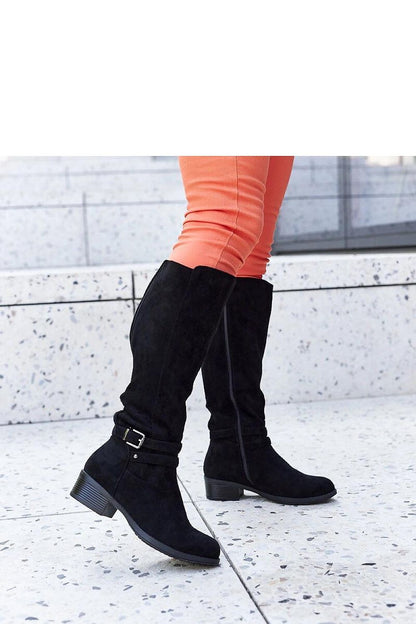 Solea Black Insulated Eco-Suede Thigh-High Boots for Women, elegant and stylish design perfect for winter chic, showcasing eco-friendly craftsmanship and practical comfort.
