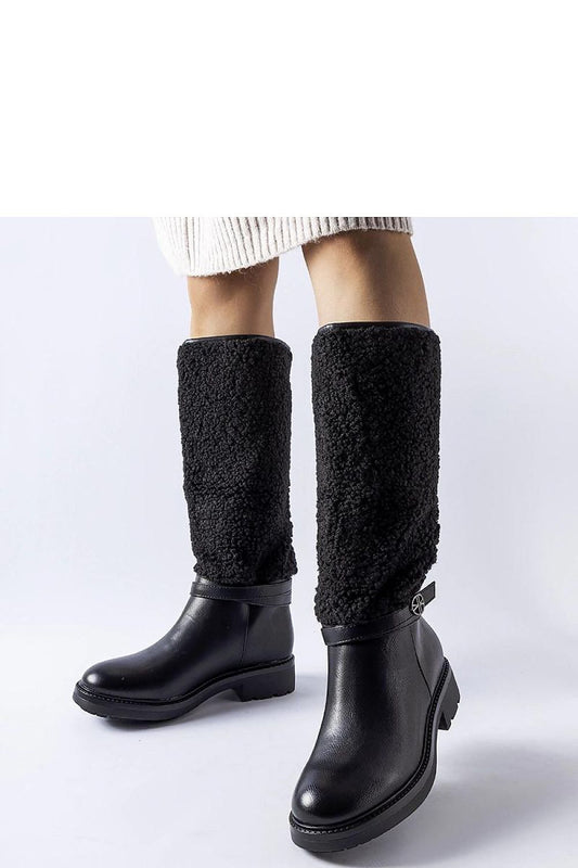 Solea Thigh-High Black Fur-Trimmed Boots for Women, combining comfort and warmth with an elegant design, perfect for winter fashion.