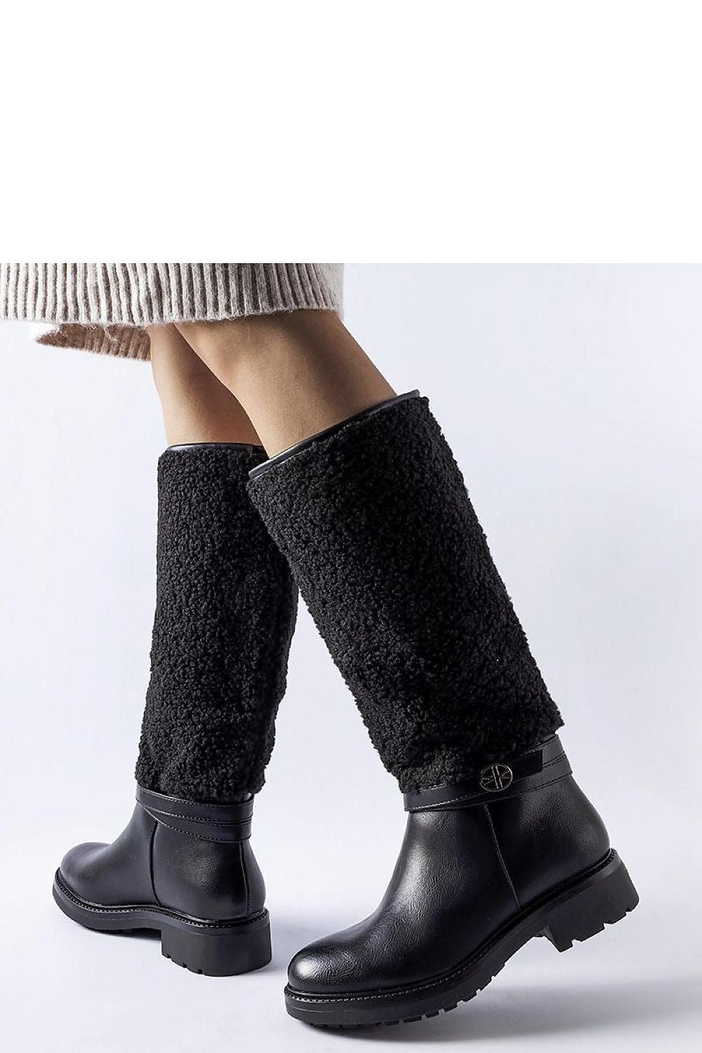Solea Thigh-High Black Fur-Trimmed Boots for Women, elegantly styled for luxury winter fashion, showcasing comfort and warmth for EU Sizes 36-41, US Sizes 5.5-10.5.