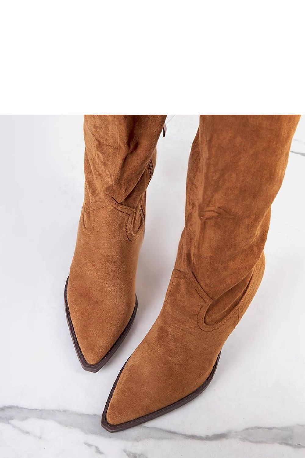 Stylish Solea Brown Cowboy Boots Ezer with faux fur interior, ideal for colder seasons, EU sizes 36-41.