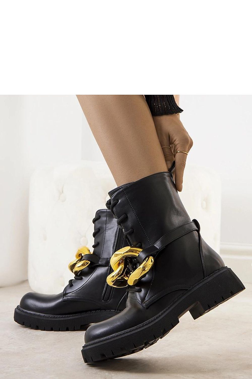 Trendy Solea Beige Sneakers accented with a Gold Chain, EU 36-41 | US 5.5-10.5, designed for the fashion-forward individual seeking luxurious footwear.