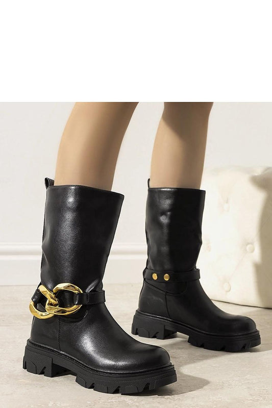 Solea Harrison Ankle Boots featuring removable chains, crafted from eco-leather with a stylish trekking sole, perfect for autumn-winter fashion.