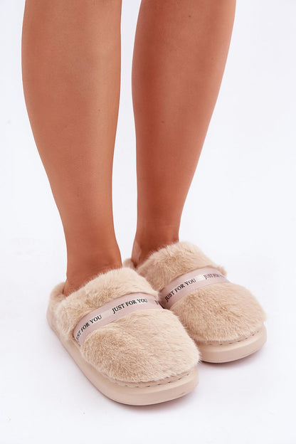 Luxury Furry Women's Slippers by Step in Style, featuring soft cozy fur, available in EU sizes 36-41 and US sizes 6-10, perfect for elegant home footwear.