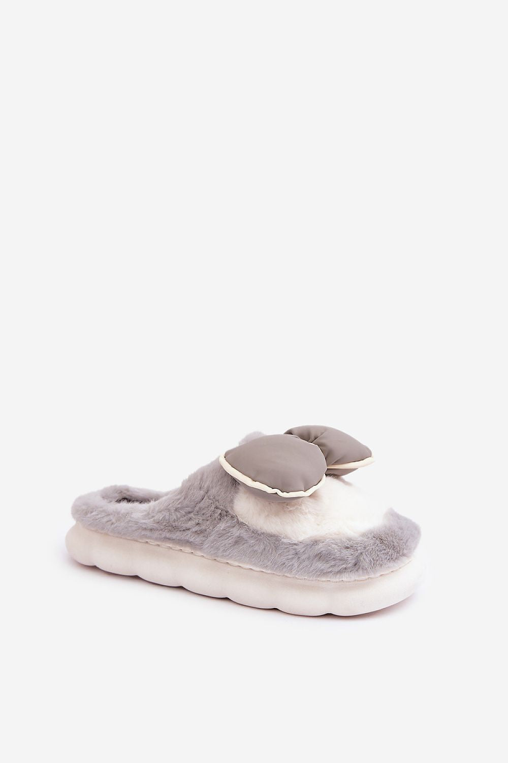 Stylish Women's Cozy Fur Slippers with Bow by Step in Style, designed for elegance and comfort with a fluffy fur finish.
