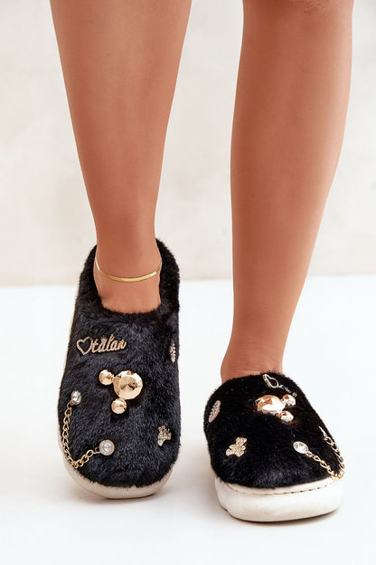 Chic Luxury Women's Fur Slippers by Step in style, emphasizing plush fur material and superior warmth for ultimate relaxation.