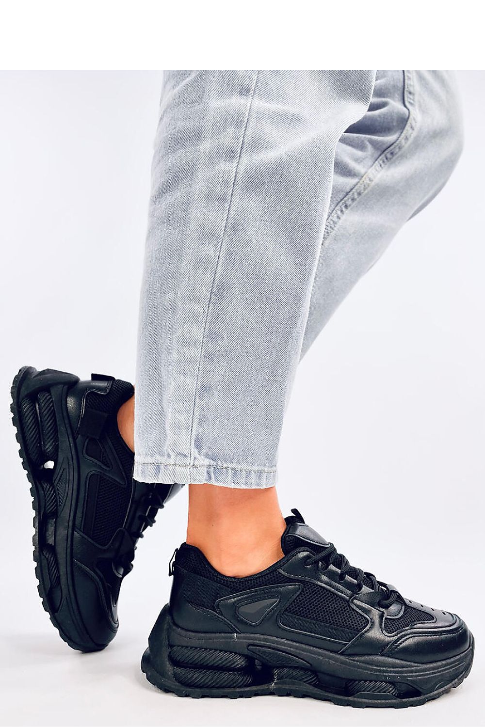 Luxury Laced Sneakers by Inello, stylish women's sports shoes featuring a contemporary thick sole, offered in EU 36-41, US 5.5-10.5.