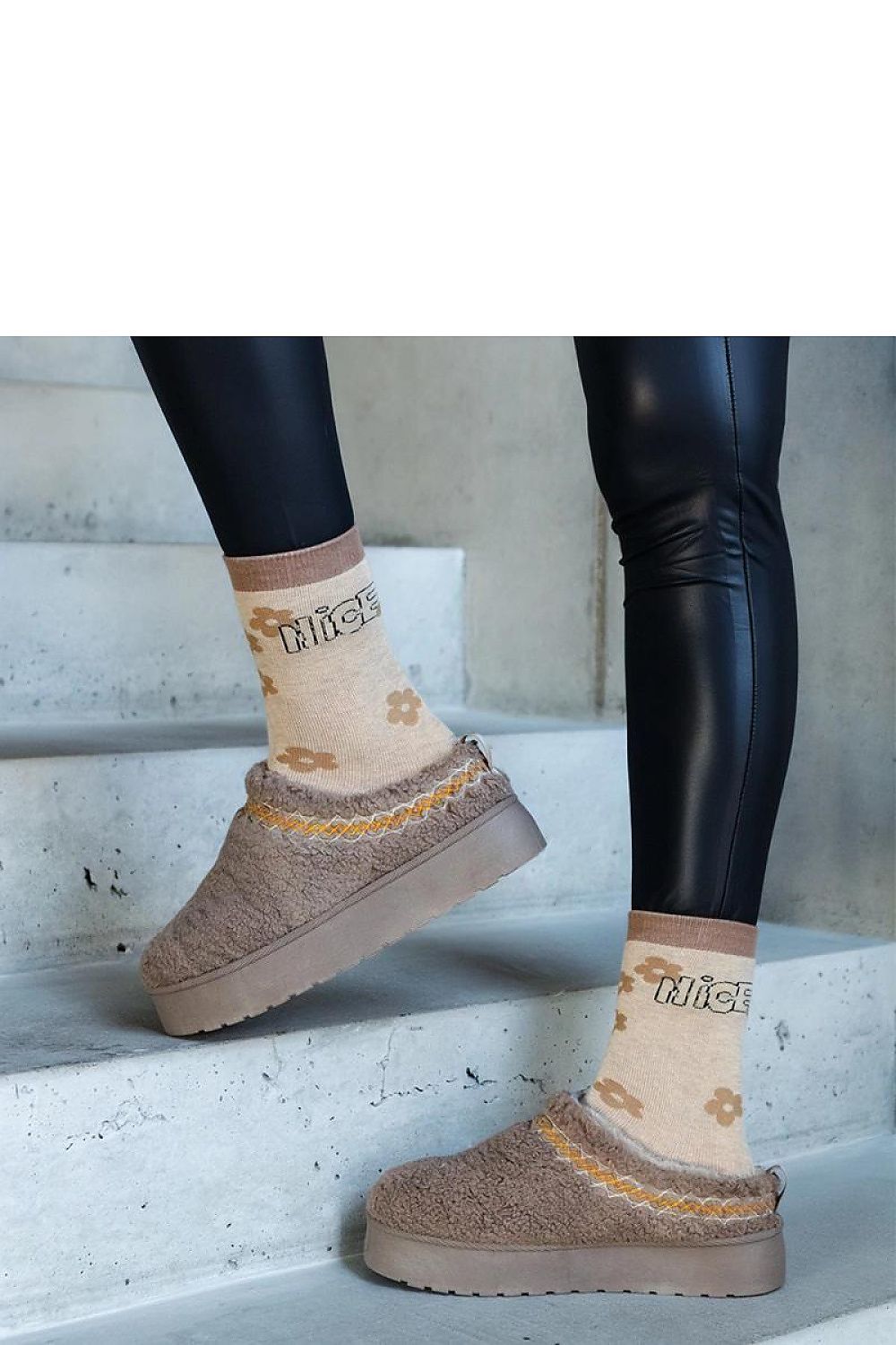 Solea Brown Snow Boots, Low Shaft with Embroidered Pattern, EU 36-41 | US 5.5-10.5, showcasing luxurious slip-on comfort for winter style.