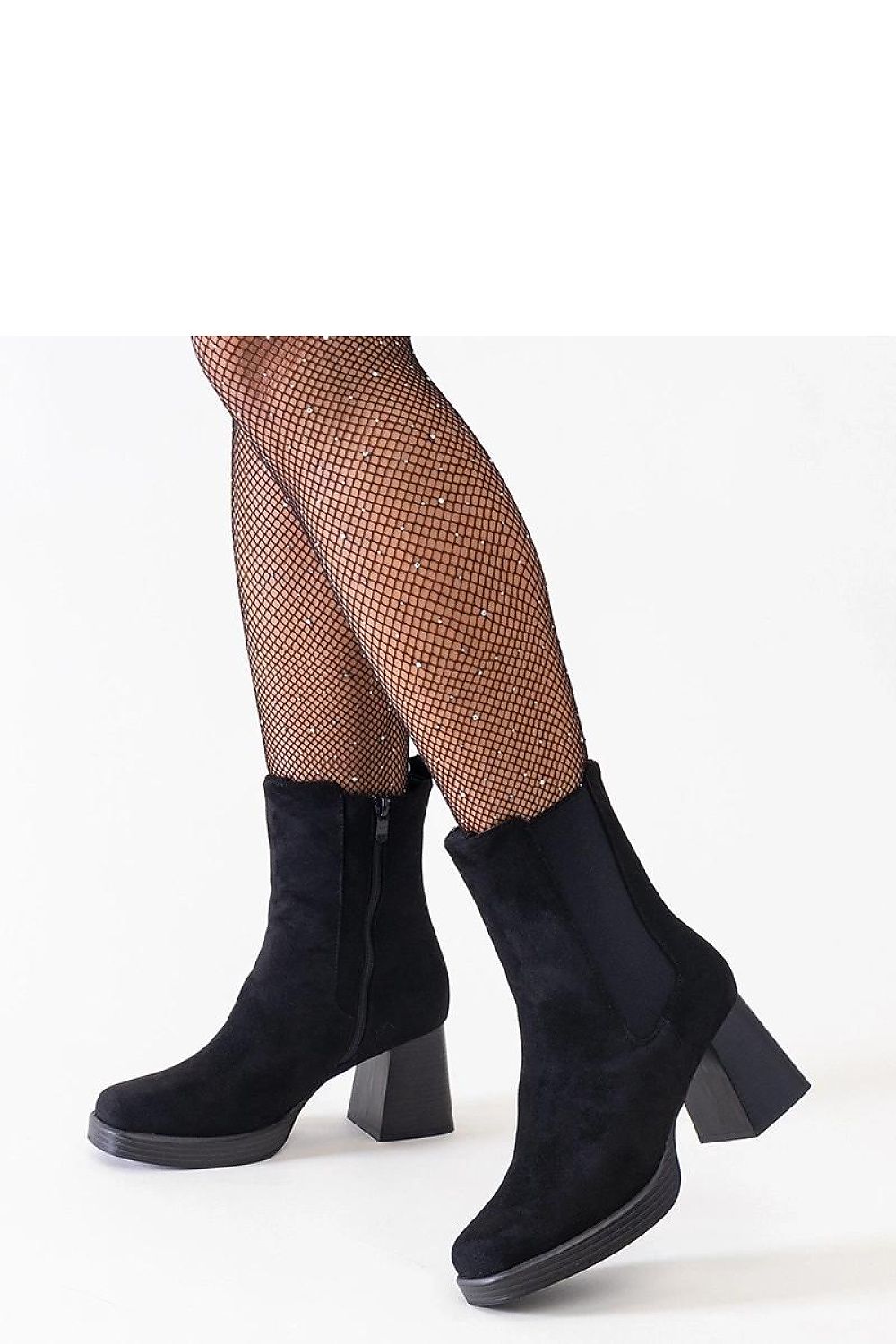 Solea Eco-Suede Black Ankle Boots with Square Toe and 7.5cm Block Heel, EU sizes 36-41, US sizes 5.5-10.5, showcasing luxury and comfort for autumn and winter fashion.