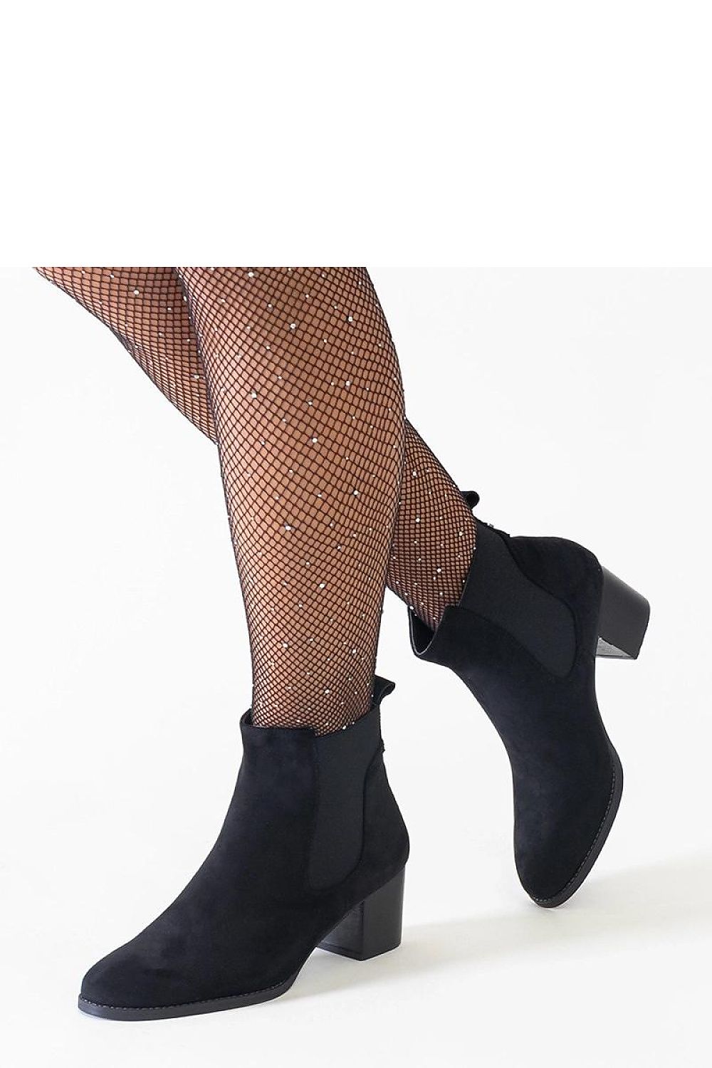 Stylish Solea Black Eco-Suede Ankle Boots featuring a chic 6cm block heel, perfect for autumn and winter fashion.