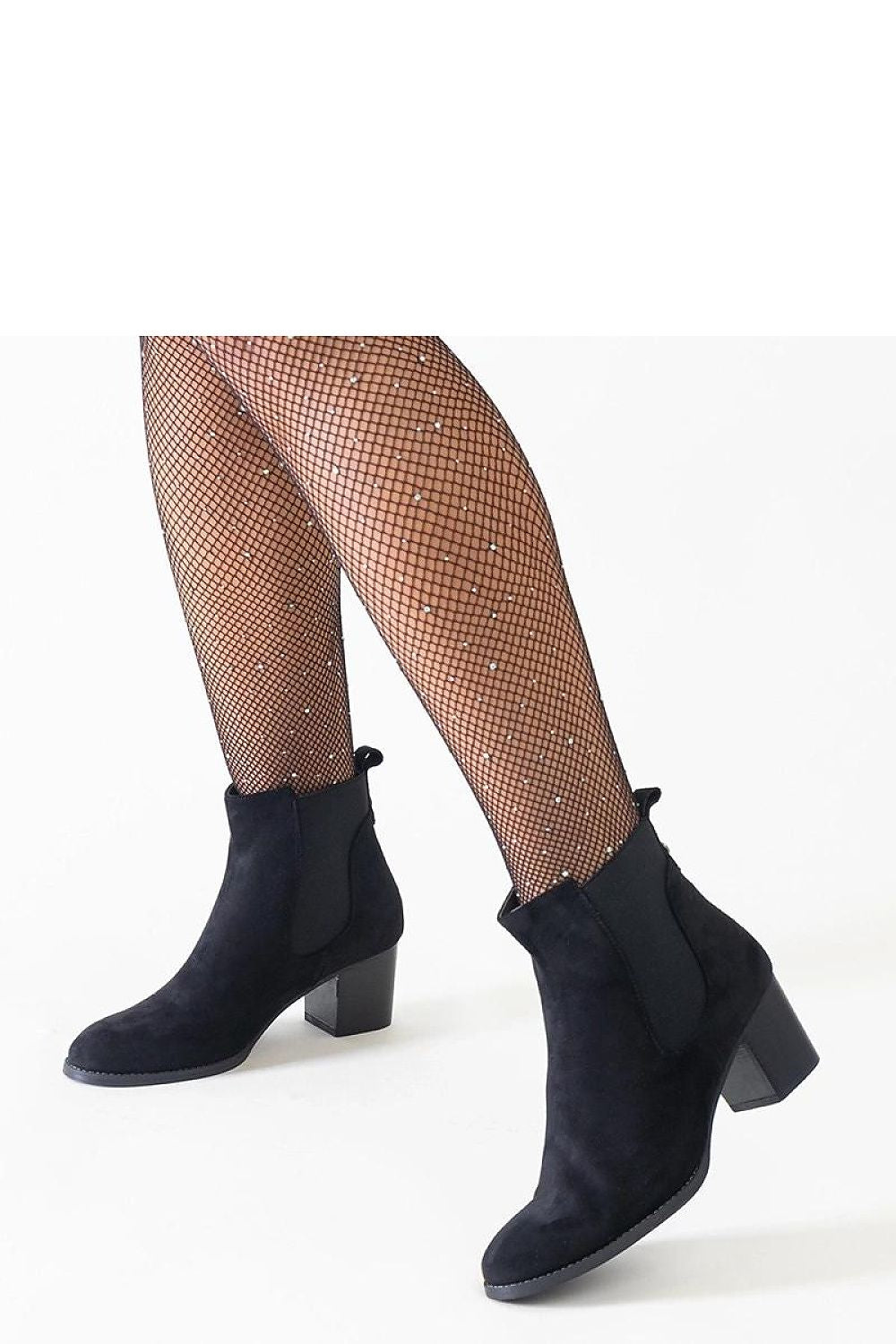 Solea Black Eco-Suede Ankle Boots showcasing a durable synthetic sole and insulated design for colder days.