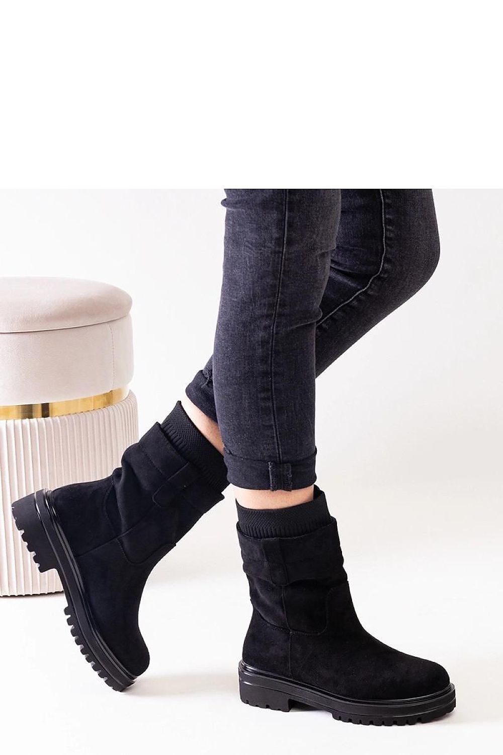 Solea Ankle Height Slip-On Boots Ralia in Eco Leather, showcasing their stylish and comfortable design, perfect for autumn and winter wear.