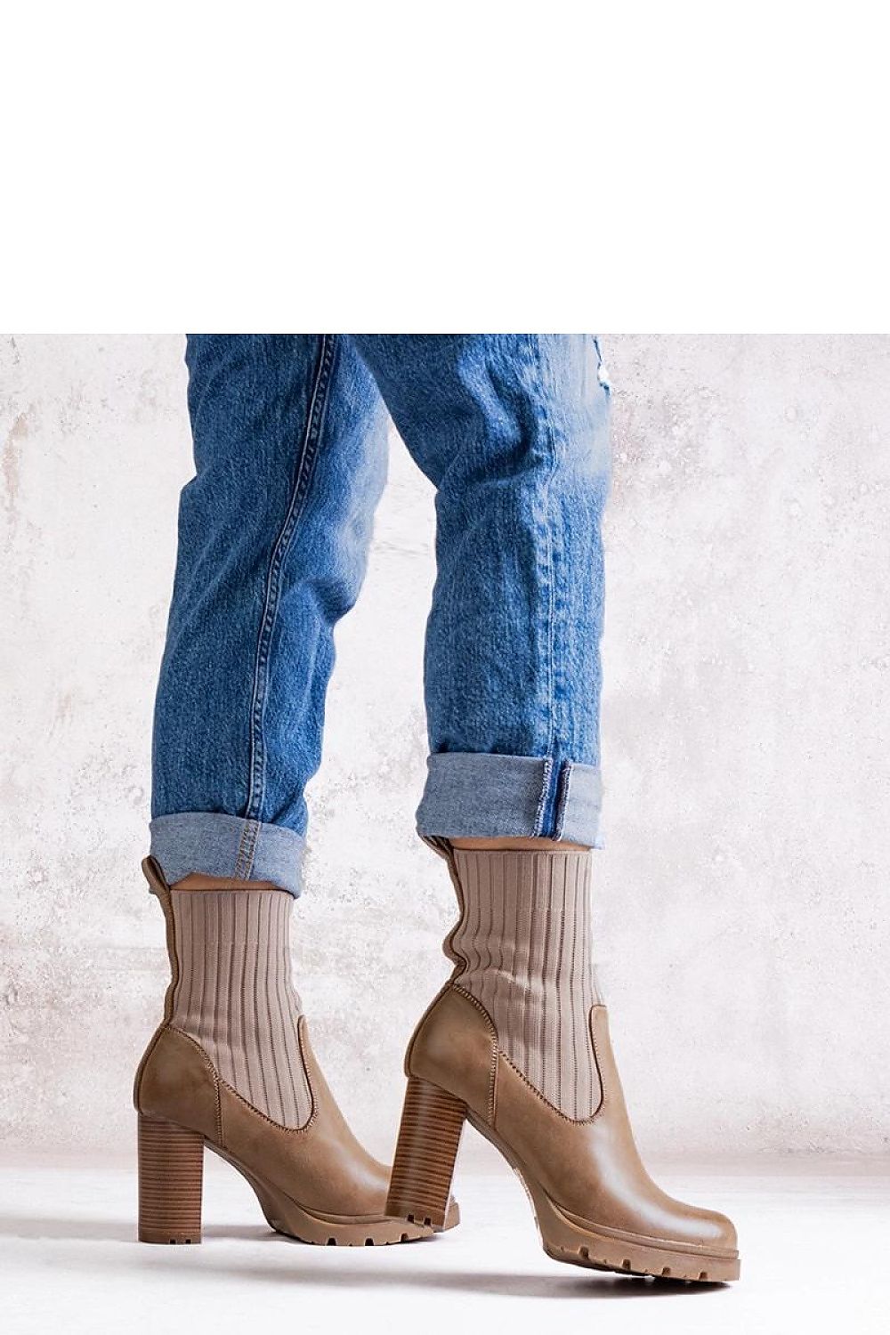 Solea Elegant Dark Beige Ankle Boots crafted from eco leather featuring a 9cm stiletto heel, embodying luxury and style, perfect for autumn outfits.