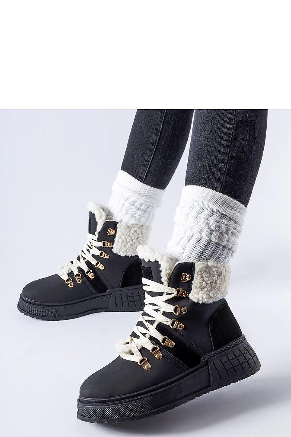 Solea Black Work Boots featuring Rodrigo platform, crafted from eco leather, with a high ankle design, perfect for both style and practicality, available in sizes EU 36-41 and US 5.5-10.5, offering an elegant and comfortable look.