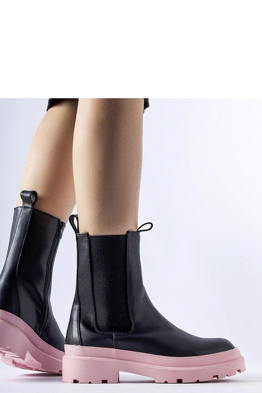 Close-up view of Solea Black Vegan Leather Ankle Boots displaying high-quality craftsmanship and chic design, ideal for both casual and formal occasions.