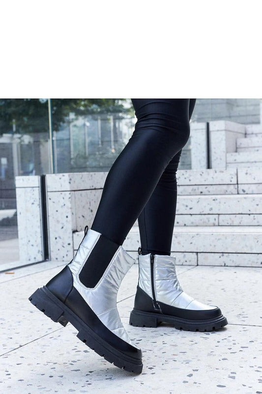 Solea Women's Metallic Insulated Snow Boots Galvani featuring a high ankle design and decorative zipper, ideal for stylish winter wear.