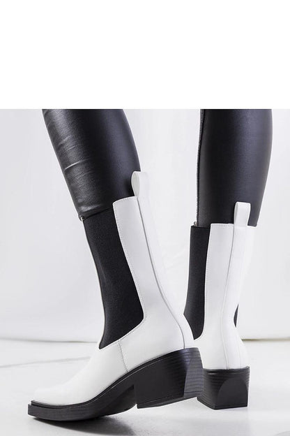 Solea white Maret ankle boots displayed with a soft interior for comfort, perfect for fashionable autumn-winter wear.