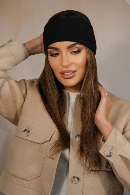 Kamea women's ribbed headband in elegant raspberry colour, stylish accessory perfect for enhancing any outfit and available in EU & US sizes.