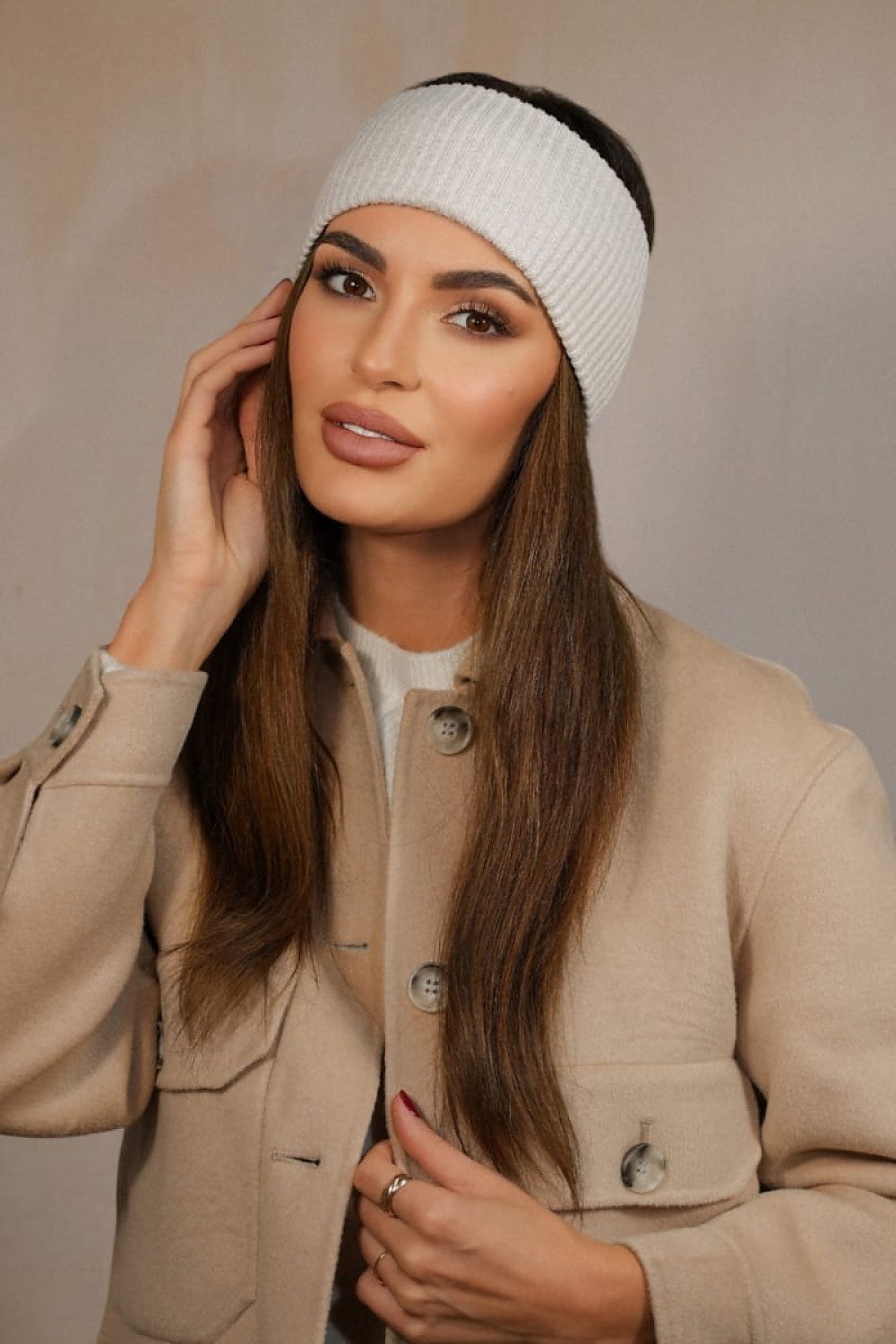 Trendy Kamea Women's Ribbed Headband in Raspberry - High-quality accessory that combines style and durability for everyday wear.