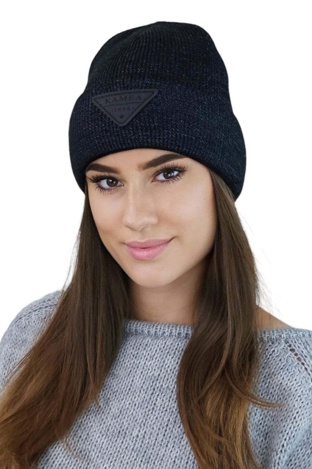 Kamea Naomi Beanie displayed in rich colours, crafted for comfort and sophistication during cold weather.