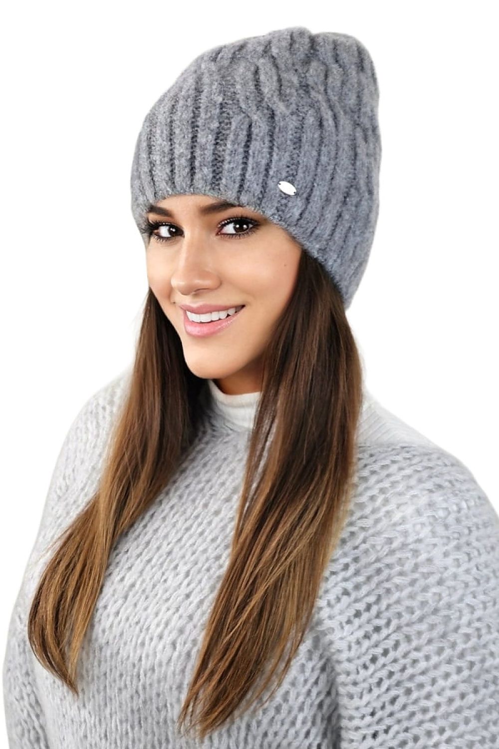 Luxurious GIZMA fluffy olive polar fleece winter hat by Kamea, showcasing its soft texture and elegant design for stylish warmth.