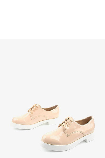 Solea Pink Jazz Classic Half Boots KSL11, elegantly designed half shoes in pink, perfect for both casual and formal occasions, showcasing stylish lacing and a 4 cm heel height, available in EU sizes 36-41 and US sizes 5.5-10.5.