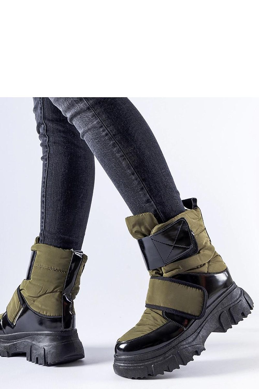 Solea Green Insulated Snow Boots featuring a stylish high cut design and elegant 6cm heel, ideal for winter fashion and comfort.