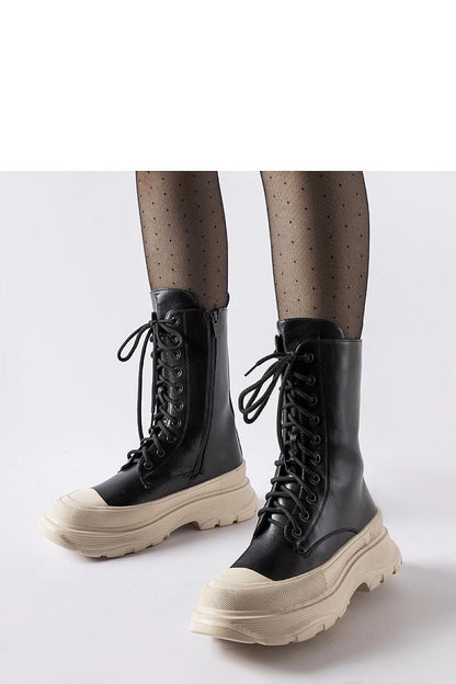 Solea Women's Black Eco Leather Boots with 5cm Heels, elegantly designed for comfort and style in chilly weather.