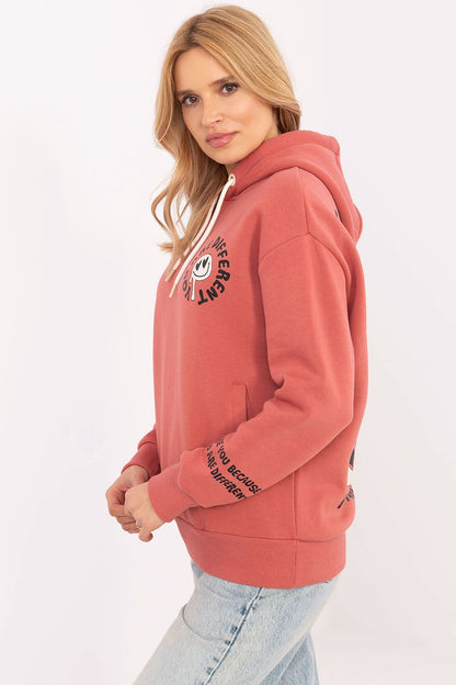 Elegant long sleeve women's hoodie by Sublevel, crafted from a soft cotton-polyester blend, ideal for cooler days with trendy detailing.