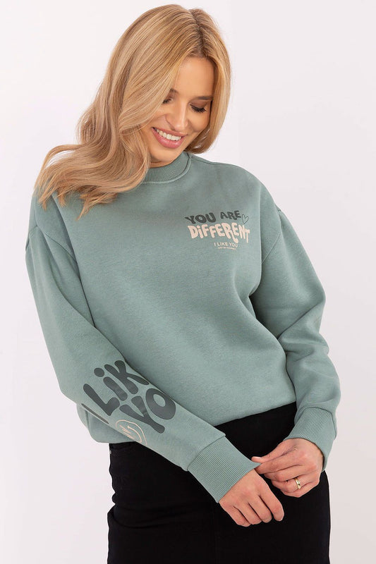 Luxurious Sublevel Women's Cotton-Polyester Blend Sweatshirt in a stylish casual design, available in sizes XS to XL, perfect for chic everyday wear.
